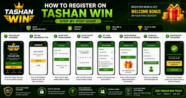 Tashan Win Register Guide 2026 | Sign Up, Login App & Register Bonus